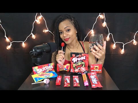 🍭 ASMR  🍭 Red Candy 🍒 Lollipop 🍭 Gum Chewing 🍬 Mouth Sounds 🍓 Binaural Sounds 🍓🍬🍒🍭❤️
