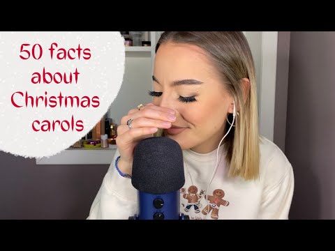ASMR | 50 facts about Christmas carols with cupped whispers and finger flutters