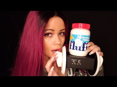 ASMR EATING Fluffy Marshmallow off of Your EARS [3Dio]