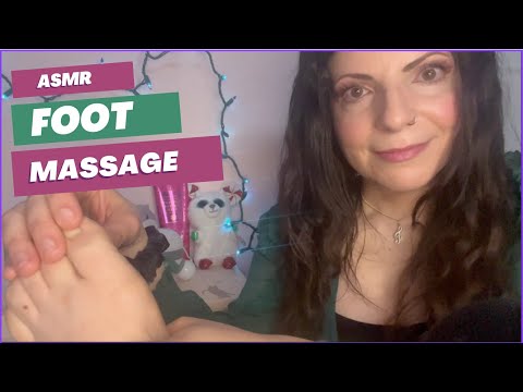 ASMR Roleplay Holiday Foot Massage for Sleep | Real Feet