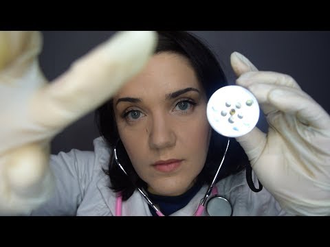 ASMR Neurological Testing - Gloves, Lights, Face Touching - Realistic