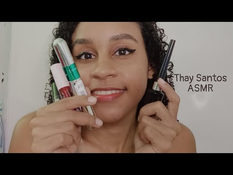 ASMR: Testando maquiagem nova