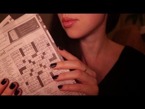 ASMR Solving a Crossword with Pen 🗞 Soft Spoken