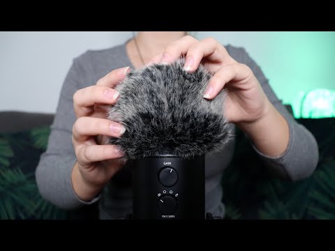 ASMR - Gentle Fluffy Microphone Scratching & Tapping (Head Massage) [No Talking]