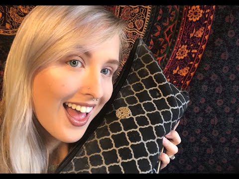 ASMR DOING MY MAKEUP | TAPPING, WHISPERING , LID SOUNDS