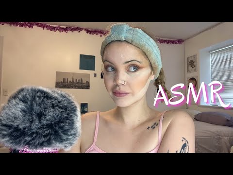 ASMR | GRWM w/ whispered rambles & random makeup triggers ✨