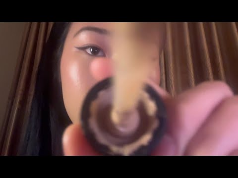 ASMR doing your makeup but with only inaudible whispers (LOFI, ACTUAL CAMERA TOUCHING SOUNDS)