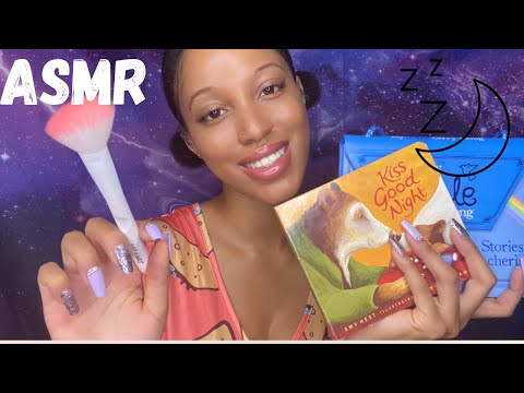 ASMR READING YOU TO SLEEP 💤 PAGE TURNING| GENTLE FACE BRUSHING |whispered children’s stories 🥰❣️