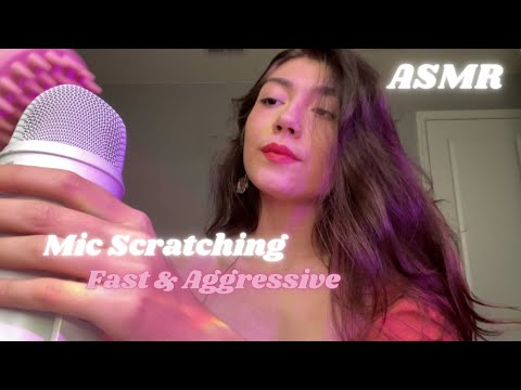 ASMR Fast & Aggressive Mic Scratching With Hand Movements (Scalp Massager + Invisible Triggers)