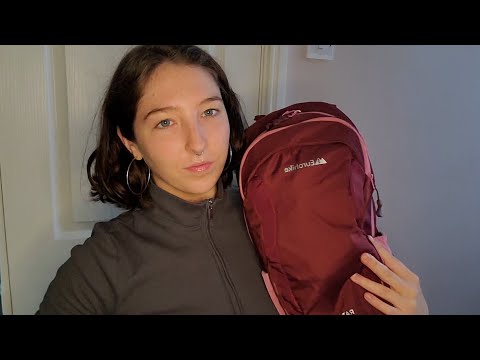 ASMR what's in my hiking bag? | whispers & relaxing sounds