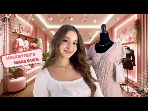ASMR| Valentines Boutique: Styling you! 💘 (Makeup and Outfit)