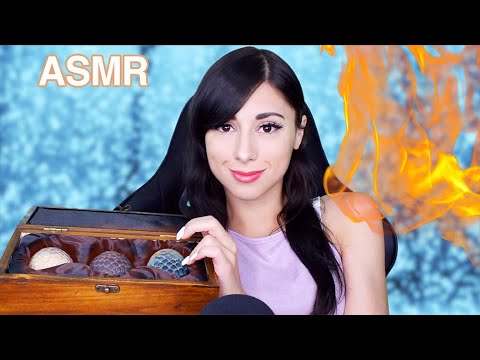 ASMR - Fast Tapping and Whispered Chatting | (Dragon Eggs, Wood Triggers, Crackling Candles) 🐉