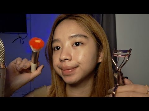 ASMR big sister giving u make up for first date! ROLEPLAY (layered sounds)
