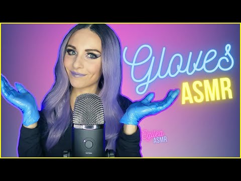 ASMR Gloves hand movements, Latex gloves sounds + oil, Mic Touching, Finger fluttering (No Talking)