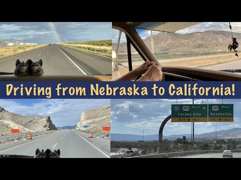 ASMR Two hours of Driving in the Motorhome!  (No talking only) Westward ho! From Nebraska to CA!