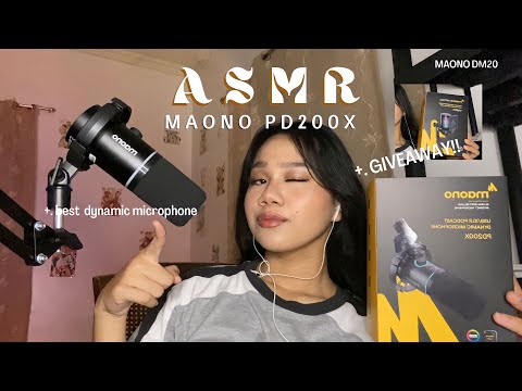 ASMR | Maono PD200X Review + MIC GIVEAWAY!! [ Tapping, Scratching, Tingles ] 🇵🇭