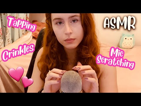 ASMR - Tapping, Crinkles, Whispering, Mic Scratching (assortment)