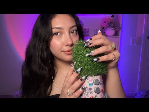 An ASMR video dedicated to my Grass Mic Cover 💚🍀 because you asked for it