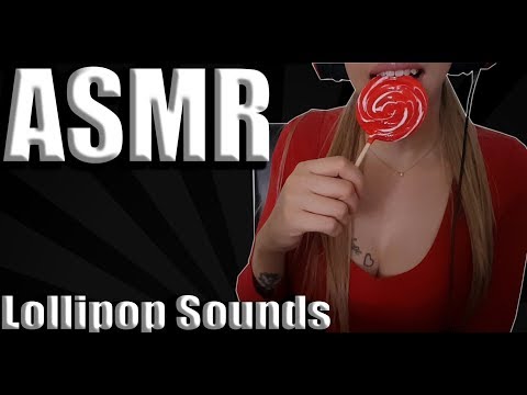 {ASMR} Red lollipop sounds | Sucking| Licking| Nibbling|Biting