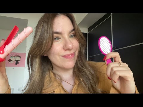 ASMR Best Friend Styles Your Hair with kids toys