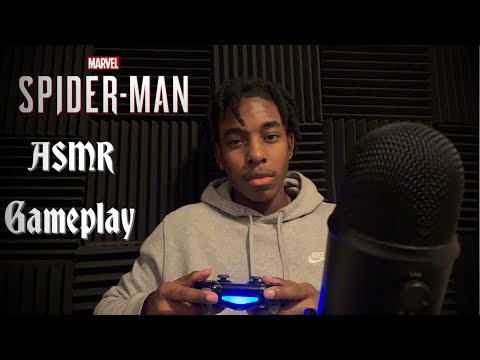 [ASMR] Spider-Man gameplay / heavy controller sounds, close whispers