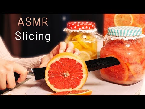 ASMR 자몽과 레몬 자르는 소리+과일청 만들기[꿀꿀선아]suna asmr,직접만든 레몬청,자몽청,레몬에이드,선아 asmr,slicing asmr,