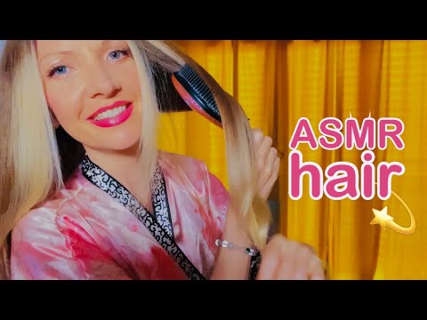 ASMR Soft Hair Brushing | Hairstyles | Ponytail | Relaxing Hair Play