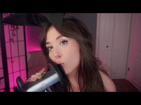 ASMR Bunny Girl Cleans Your Ears With Her Tongue (Ear Licking)