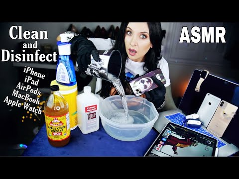 How I clean & disinfect my Apple products *ASMR