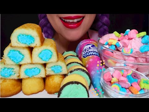 ASMR LIMITED EDITION TROPICAL BLAST. TROPICAL COLOR DESSERTS 먹방 |CURIE.ASM