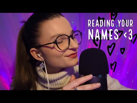 ASMR Reading My Subscribers' Names 💜 10K Thank you!