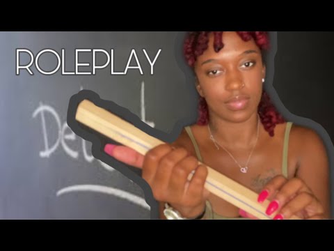 DETENTION ROLEPLAY! WOOD TAPPING | WATER SOUNDS | WHISPERING