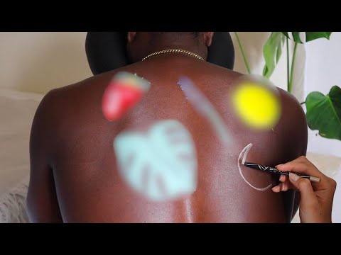 ASMR doodling and painting on my boyfriend's back (unintentional, soft spoken)
