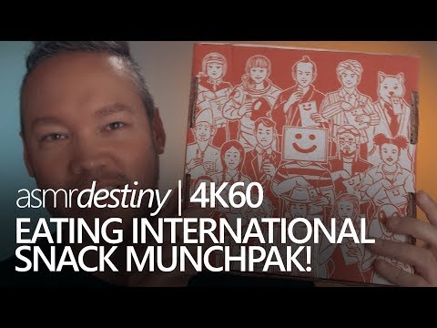 ASMR | Munchpak International Snack Unboxing & Eating (4K60)