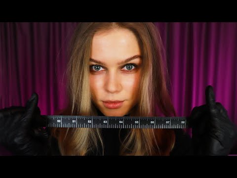 ASMR Tingly Face Attention Ft Alisa. (Face exam, Eyes, Ears, Measuring..) Personal Attention