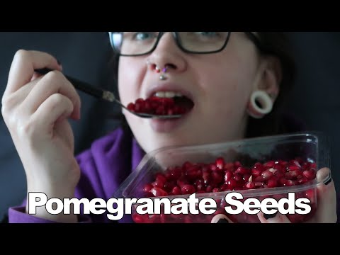 ASMR Pomegranate Seeds [Juicy Eating Sounds]