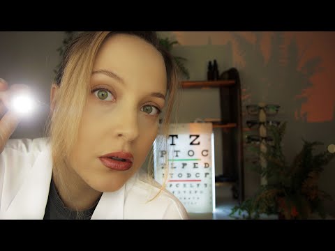 Optic Nerve ASMR Eye Exam with Ophthalmoscope, Lens 1 or 2 & Glasses Fitting - Roleplay