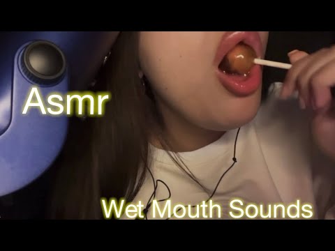 Asmr lollipop wet mouth sounds 🍭💧   Full video on my patreon ❤️