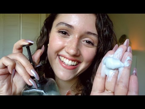 ASMR | Tingly Hair Wash & Style (Scalp Massage & Personal Attention)