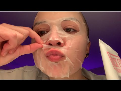 face masks & pampering! asmr