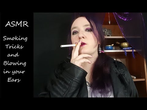 ASMR Smoking Tricks and Blowing in your Ears