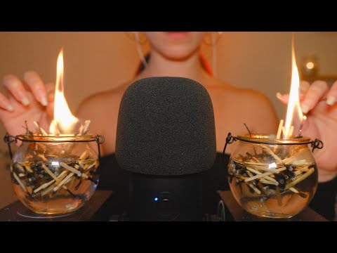 I LIGHT UP A LOTS OF WOODEN MATCHES - And put them in the water ASMR NO TALKING 🔥