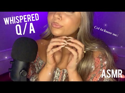 ASMR Whispered Q/A with Mic Scratching 💜