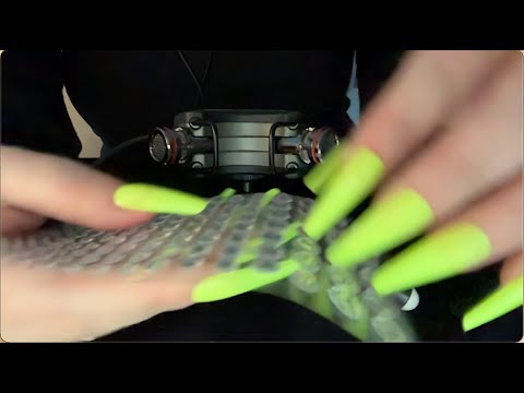ASMR | Tapping and scratching sound test with Tascam, long nails, no talking
