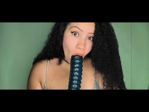 🥵GIANT GUMMY WORM ASMR 🥵 (How LONG is it?)