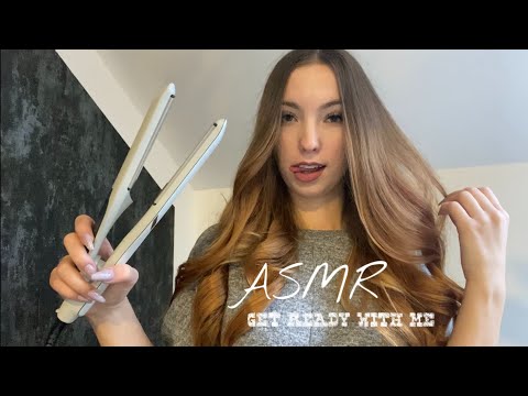 ASMR | get ready with me, doing my hair and make-up💋