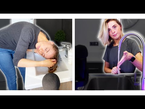 [ASMR] Hair Wash | Bathroom sink Vs Kitchen Sink Hair Wash!!