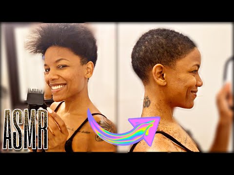 ASMR Bonus 💜 Will You Shave My Head For Me?? 💇🏾 {CLIPPER SOUNDS, FACE TOUCH}