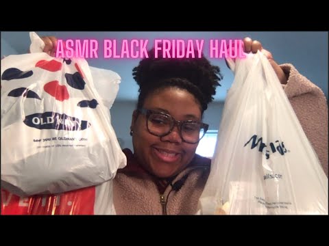 ASMR | Random Black Friday Shopping Haul (Walmart, Marshall's, Kohl's, Dollar Tree)