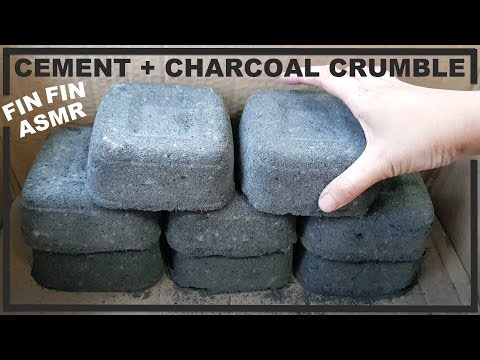 ASMR : Cement+Charcoal Crumble in Cardboard #211
